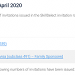 2020.4.11 EOI官报最新发布： 189进入寒冬期？本轮邀请发放数量50个，所有专业95分起！