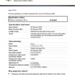 澳忠每周案例分享（附下签信）：配偶签证下签成功案例！