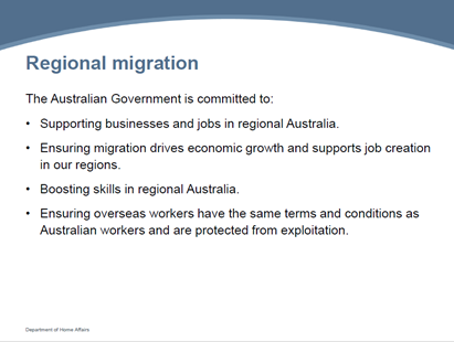 来澳洲工作签证移民的首选地区