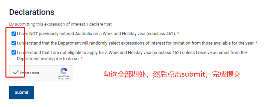 澳洲462打工签证申请流程-步骤3