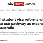 【澳洲留学】学签改革在即，取消平行COE，允许将移民作为留学原因！