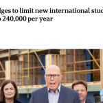 【留学新闻】大选前夕Dutton再爆言，承诺限制留学生人数、上涨八大学生签证费！