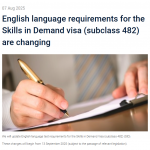 【雇主担保】482英语PTE分数要求再降低， 2025年9月13日起生效！