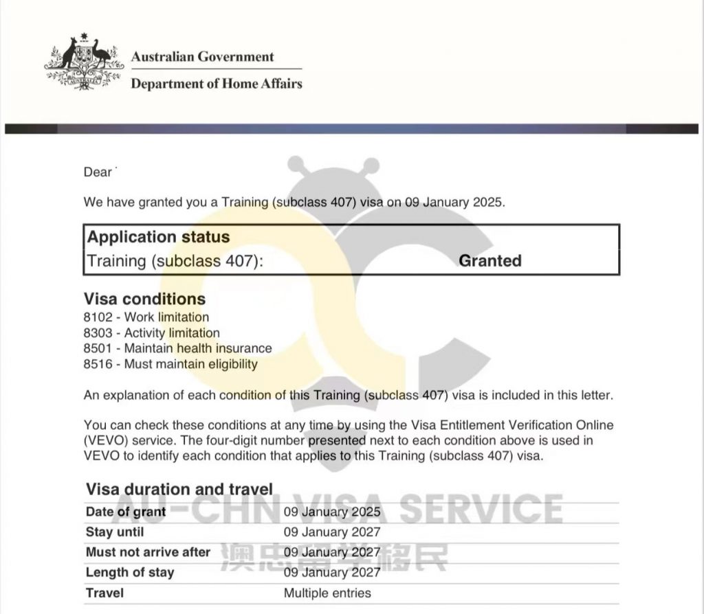 407签证